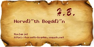 Horváth Bogdán névjegykártya